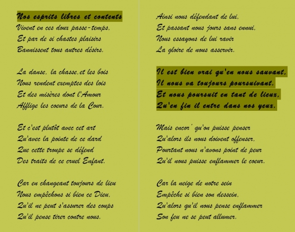 Nos esprits libres et contents - Lyrics