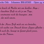 Sapphische Ode BRAHMS- Lyrics