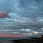 Pink blue purple teal sunset